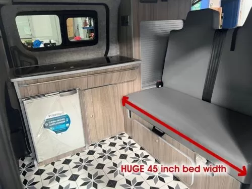 Campervan bed with 45inch width